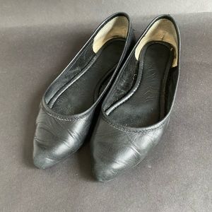 Frye Leather Pointed Toe Ballet Flats